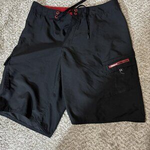 Hurley International Shorts Mens 33 Black Razors 11 Boardshorts Surf MBC4RZ